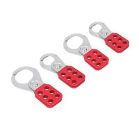 Akozon 2 Conjuntos de HASP de Bloqueo HASP de Intermediación de 6 Orificios con de Nylon y Construcción de Acero para Seguridad Industrial Disponible en 1 Pulgada y 1.5 en Tamaños