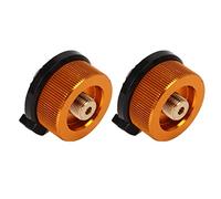 Akozon 2 PCS Adaptador de Estufa de Campamento Liviano con Convertidor Automático de Nylon Duradero, Cobre y Aleación de Aleación de Aluminio para Pequeños Tanques de Gasolina