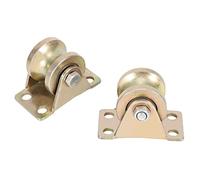 Akozon 2 Piezas de Rodillo de Puerta Corredera de 32 Mm Riel de Rueda Tipo U para Puertas Correderas de Servicio Acero de Alta Resistencia, Rango de Temperatura de -40 ℃ a 100 ℃, Uso Industrial y