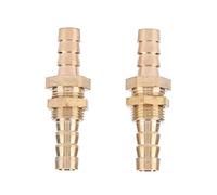 Akozon 2 piezas Doble Intubacion Latón Adaptador de Conector(6mm)