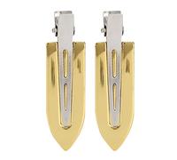 Akozon 2 Pinzas para el Cabello Galvanizadas de Moda, Horquilla Antideslizante, Accesorio de Peinado Ideal para Peluquería Disponible en Tres Colores (Galvanoplastia-oro)