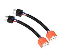 Akozon 2 Uds H4 9003 Hb2 Conector de Cerámica Enchufe Extensión Arnés de Cableado-Adaptador de Alta Temperatura para Faros Antiniebla Fácil de Instalar