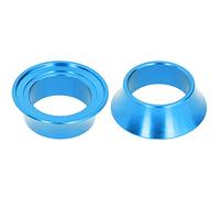 Akozon 2 Unids CNC Aleación de Aluminio 15 Mm Arandela Cónica de Bicicleta Horquilla Delantera Espaciadores de Vástago Cónico, Auriculares de Bicicleta Arandela Cónica de Aleación de Aluminio (BLUE)