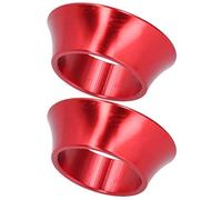Akozon 2 Unids CNC Aleación de Aluminio 15 Mm Arandela Cónica de Bicicleta Horquilla Delantera Espaciadores de Vástago Cónico, Auriculares de Bicicleta Arandela Cónica de Aleación de Aluminio (rojo)