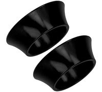 Akozon 2 Unids CNC Aleación de Aluminio 15 Mm Arandela Cónica de Bicicleta Horquilla Delantera Espaciadores de Vástago Cónico, Auriculares de Bicicleta Arandela Cónica de Aleación de Aluminio (BLACK)