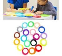 Akozon 20 Colores Variados de Filamento 3D PLA Recargas de 10.9 Yardas Cada una, Premium, Experiencia de Suavizado para Impresión 3D