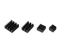 Akozon 20 Piezas de Fregadero de Aluminio Negro de Aluminio Enfriador de CPU con Adhesivo Térmico para 2/3/4 Solución de Enfriamiento Eficiente