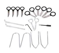 Akozon 20 Piezas Supresión De Radio De Coche, Universal Herramienta De Desmontaje De Coche Herramienta De Extracción De Radio De Coche Kit De Instalación De Llave De Extracción De Audio Estéreo De Rad