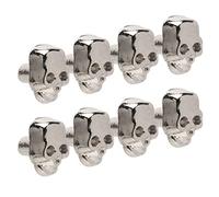 Akozon 200 Juegos de Remaches de Calaveras de Estilo Gótico de Metal de Metal para Accesorios de Moda de Bricolaje en Zapatos, Ropa y Bolsas (SILVER)
