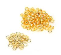 Akozon 200pcs de 6 Mm de Metales Dorados para Zapatos, Remaches de Bricolaje para Accesorios de Cuero y Artesanía