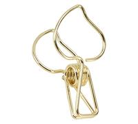 Akozon 20pcs Clips de Primavera Huecos Fuertes Multifuncionales para Secar la Ropa, Sellado y Organización de Clips de Carpeta de Metal (GOLD)