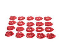 Akozon 20pcs de Forma de Labio de Hierro en Parches Auto Adhesivo Coser Parches de Bordado para una Moda Creativa de Bricolaje en Ropa, Bolsos y Accesorios