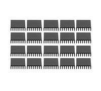 Akozon 20pcs Mini Disipadores de Calor de Aluminio Negro para Electrónica de Disipadores de Calor de Alto Rendimiento para Chips de PC, Fuentes de Alimentación IC y Luces LED (Sin pegamento de