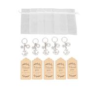 Akozon 24 Juegos de Llaveros de Ancla Náutica para Fiestas con Bolsas de Organza y Etiquetas de Agradecimiento para Bodas, Baby Showers y Eventos Temáticos del Océano