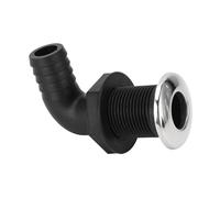 Akozon 25 Mm a Través del Ajuste del Casco Resistencia Al Impacto de Nylon Fugas a Prueba de Fugas Duradera a Través de Botes de (Tubo de 90 Grados, : 96 mm / 3.8in)
