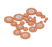 Akozon 25 PCS Almohadillas de Piel de Oveja Premium con Resonadores de Metal Junta de Agujeros de Sonido para Reparación de Instrumentos de Viento (saxofón alto)