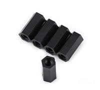 Akozon 250pcs Standoff M2 M3 Tornillo y Tuercas Maletero Separador Negro Nylon Hexagonal Separadores Surtido Nuts Conjunto Con Caja De Plástico(M3*12)
