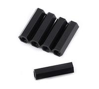 Akozon 250pcs Standoff M2 M3 Tornillo y Tuercas Maletero Separador Negro Nylon Hexagonal Separadores Surtido Nuts Conjunto Con Caja De Plástico(M3*18)
