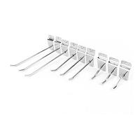 Akozon 25pcs Panel Hook Inch Slat Wall 15cm 6 Panel Hook Wall Portador de productos Tienda Estante Gancho