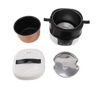 Akozon 2L Mini Cooker de Arroz de Automóvil Eléctrico con Revestimiento sin Palo y 7 Etapas de Control de Calor Portátil Potadería de Arroz de Viaje Portátil para Leva