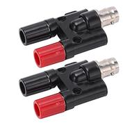 Akozon 2pcs Bnc Hembra a 4 Mm Dual Bananero de Unión de Banana Post Rf Conector de Adaptador de Divisor Coaxial para una Conectividad Mejorada
