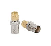Akozon 2pcs BNC Hembra a SMA Tipo Masculino Conector RF Convertidor de Prueba de Adaptador Coaxial