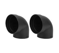 Akozon 2PCS L Shape Parking Heater Duct Connector 75mm High Temperature Resistant ABS Plastic for Car Truck Caravan