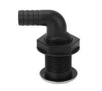 Akozon 3/4 Pulgadas a Través de Casco de Nylon Nylon a Prueba de Fugas de Alta Resistencia a Través de la Manguera de Casco Barcos (Tubo de 90 Grados, : 96 mm / 3.8in)