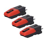 Akozon 3 Agujas de Repuesto para Fonógrafo de Vinilo para Tocadiscos, Fácil Instalación, Excelente Rendimiento y Material ABS de Calidad. (Poste de Aluminio)