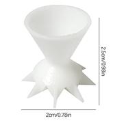 Akozon 3 PCS Pintura Vertiendo Tazas Divididas para Pintura Acrílica - Mini Funnel de 7 Piernas para Arte de Bricolaje - Fácil Vertido, Diseños Multicolor e Ion Creativo (WHITE)