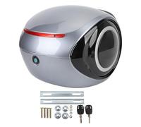 Akozon 32L Motocicleta Top Case ABS Ligero de Agua Portátil Caja del Tronco para Bicicleta Eléctrica Scooter (Grey)