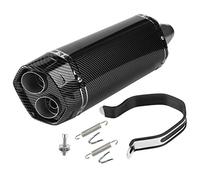 Akozon 36-51 mm / 1,4-2 pulgadas Universal Tubo de escape de escape de doble salida para motocicleta Silenciador silenciador para Z900 Z1000 / 400