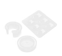 Akozon 3pcs Juego de Molde de Silicona para Pulseras y Anillos en Forma de C de Bricolaje de Bricolaje: Moldes de Pegamento de Goteo de Resina Fácil de Usar para Proyectos de Manualidades de Joyas
