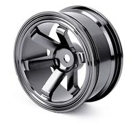 Akozon 4 Piezas de Cubo de Rueda de Aleación de Aluminio para 1/10 RC Car Drift Racing Piezas de Repuesto de Ajuste Universal Ligero para Modelos RC de Plana (Black)