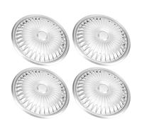 Akozon 4 Tapacubos de 14 Pulgadas para Ruedas, Tapacubos ABS Plateados, Universales para la Mayoría de Coches, Camiones, SUV