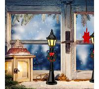 Akozon 4 Uds. Farola Navideña, Farola para Casa de Muñecas, Postes de Farolillo para Decoración de Pueblo, Accesorios de Jardín de Hadas DIY, A17