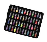 Akozon 48 Botellas de Polvo de Lentejuelas Flash para Joyería y Fabricación de Bricolaje