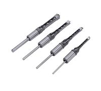 Akozon 4pcs Cuadrado de Carpintería, 1/4in 5/16in 3/8in 1/2 Pulgadas de Brote de Brote de Bits Establecido HSS Resistente