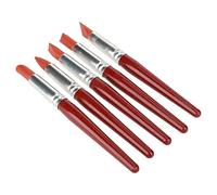 Akozon 5 Piezas de Pintura Roja con Punta de Goma de Gran Tamaño para Escultura de Arcilla, Herramienta de Tallado para Dar Forma a Cerámica, 5 Piezas de Pinturas Rojas con Punta de Goma de Gran