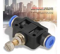 Akozon 5 Piezas/juego de Controlador de Velocidad de Empuje, Conector de Válvula de Control de Flujo de Aire Neumático de 6 Mm, Válvula de Aire Neumática de 5 Piezas de 6 Mm, Accesorios Neumáticos,