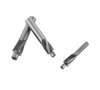 Akozon 5 Piezas M3 M8 Fresa de Extremo Avellanador Cortador Ranura Brocas Herramienta M3 M8 4 Flautas HSS AL, 5 Piezas Fresa de Extremo Avellanado Ranura Sólida de Avellanador Broca