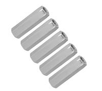 Akozon 5 Tuercas Hexagonales M10 X 50, Sujetadores Roscados Hexagonales Largos de Acero Galvanizado, Tuercas de Acoplamiento de Acero Al Carbono, Manguito de Varilla (M10*50)