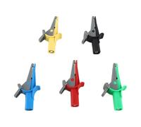 Akozon 5 Unids/set Prueba Eléctrica de Batería 10A 600V- Abrazadera Tipo Banana Portátil Multicolor de 4 Mm