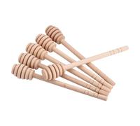 Akozon 50 Palitos de Madera para Cuchara de Miel, Herramientas para Agitar de Madera de 16 Cm de Largo para Miel, Jarabe y Líquidos Viscosos, Ideales para Rociar y Dispensar (Tome Honey King Ranura