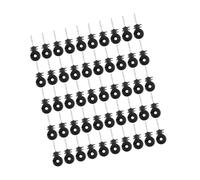 Akozon 50 Unids/set Aisladores de Anillo de Tornillo Negro Accesorios de Cerca Eléctrica para Poste de Madera, Aisladores de Anillo de Cerca Eléctrico Aislador de 50 Piezas de de Tornillo Malla de