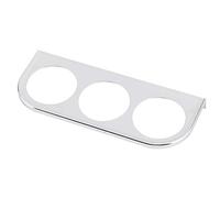 Akozon 52 Mm 2 Pulgadas 3 Orificios Panel de Instrumentos Triple Medidor de Carcasa Soporte de Montaje Medidor de Tablero de Automóvil Soporte de Hierro Negro Plata para de (Silver)