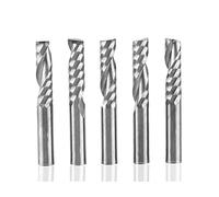 Akozon 5pcs Fresas de Fresado CNC, Cortador de Fresado 6mm Mango de Carburo Tungsteno Fresa de un Solo Extremo Cortadores en Espiral fresas CNC Conjunto Molino de Extremo del Carburo de Tungsteno