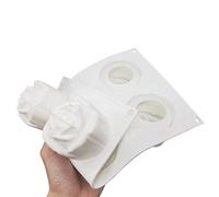 Akozon 6 Cavidades Rose Mousse Molde - Versátil Mold de Silicona para Hornear para Chocolate, Budín y Mini Pasteles - sin BPA, Fácil de Limpiar, Temperatura Segura Fiesta de Vacaciones Esencial