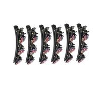 Akozon 6 Pinzas para el Pelo de Doble Capa, Horquilla Trenzada, Accesorios para el Cabello con Sujeción Firme, Diseño Ligero y Versátil, Ideal para Peinados de Mujer
