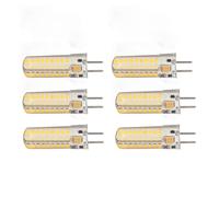 Akozon 6 Uds GY6.35 Bombilla LED 7W AC DC12V 700lm 72 LEDs 360 Dee Bombilla LED de Maíz para Lámparas Colgantes Lámparas de techo (Luz calida)